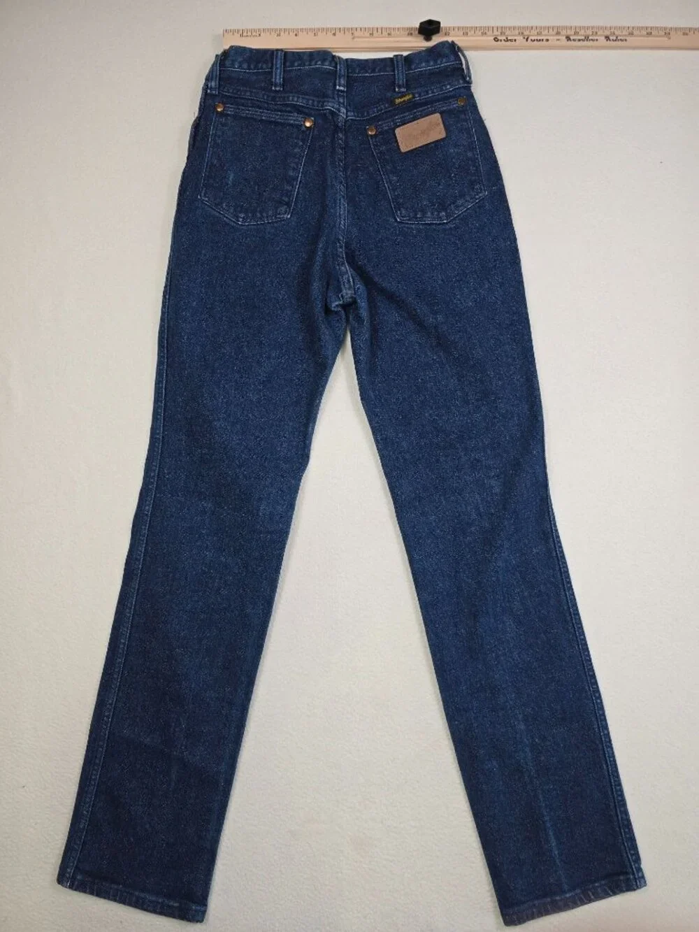 Vintage Wrangler High Waisted Womens 12 X 34 Blue Jeans Straight Fit Made In USA